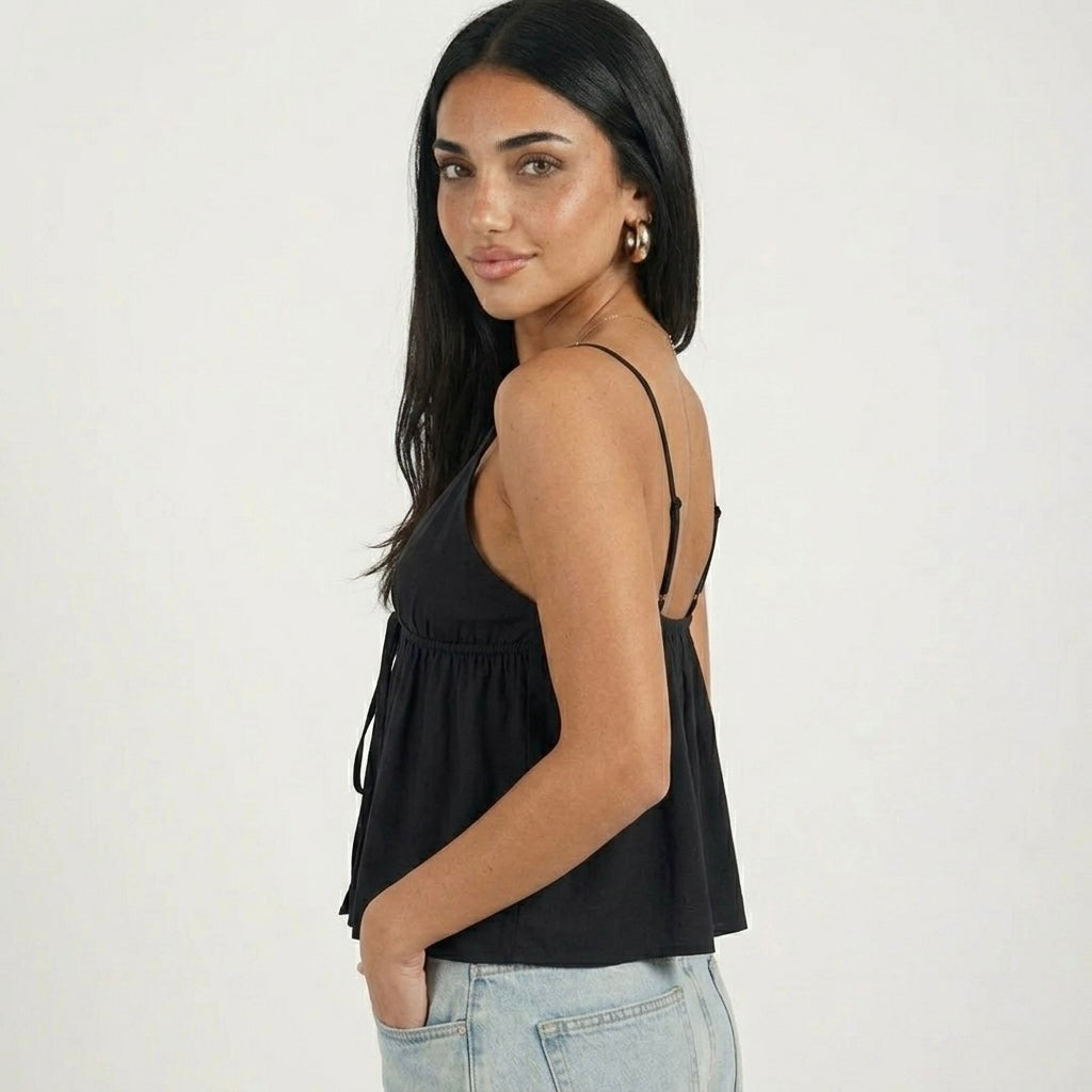 Flowy Tie Top
