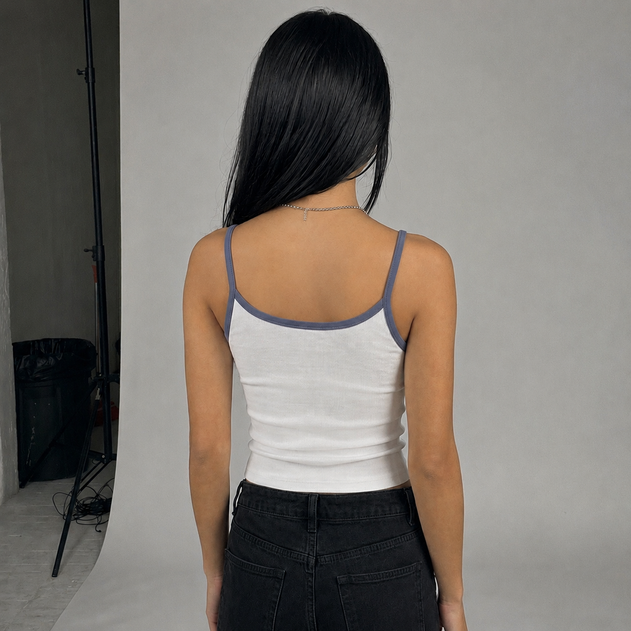 Contrast Trim Top