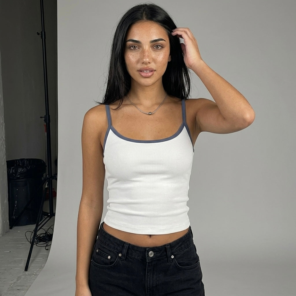 Contrast Trim Top