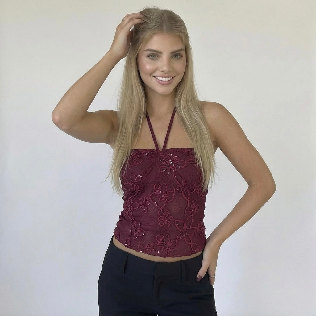 Lace Halter Top