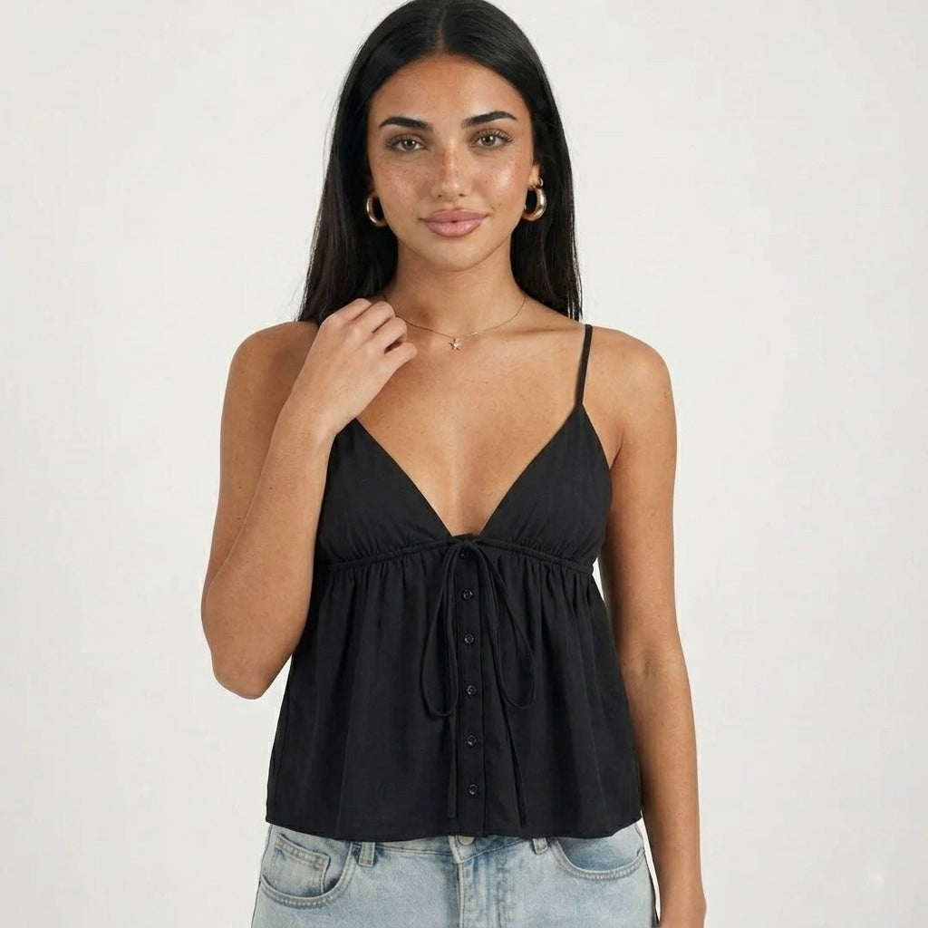 Flowy Tie Top