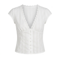 Lace Button Top